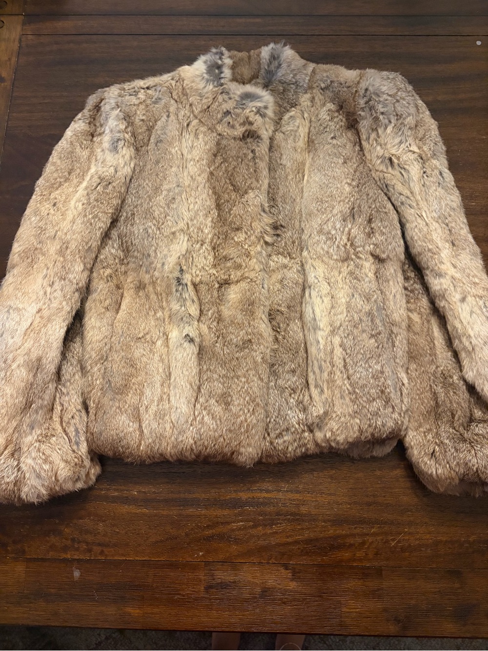Vintage Split End Ltd 100% Rabbit Fur Jacket Coat M Made in Hong Kong 70s 80s